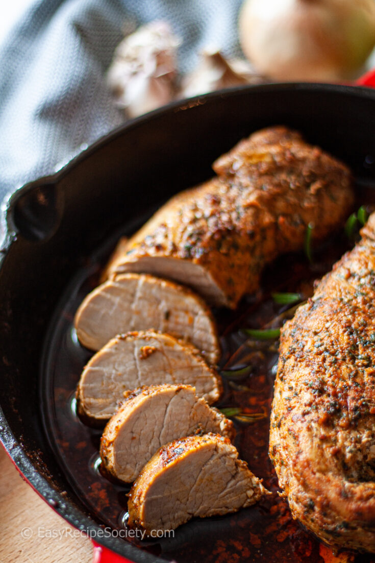 Easy Juicy Roasted Pork Tenderloin- Easy Recipe Society