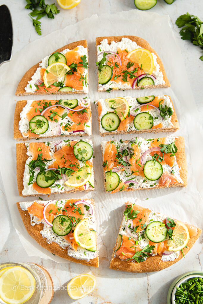 Smoked Salmon Flatbread - Easy Recipe Society