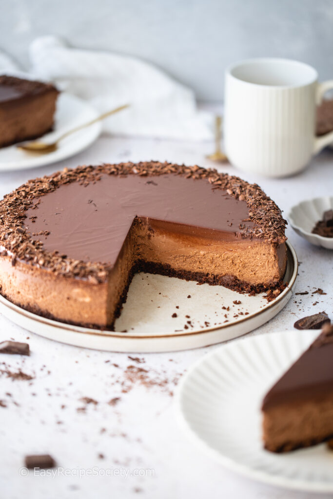 Triple chocolate cheesecake